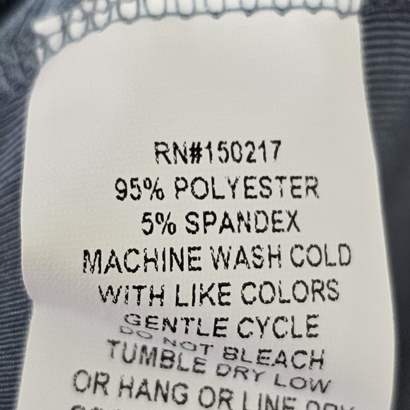 Blue long sleeve knit stretch button collared top - Picture 9 of 9